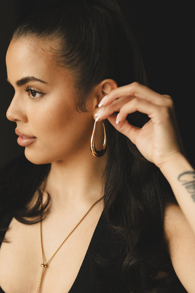Large Gold Hoop Earrings