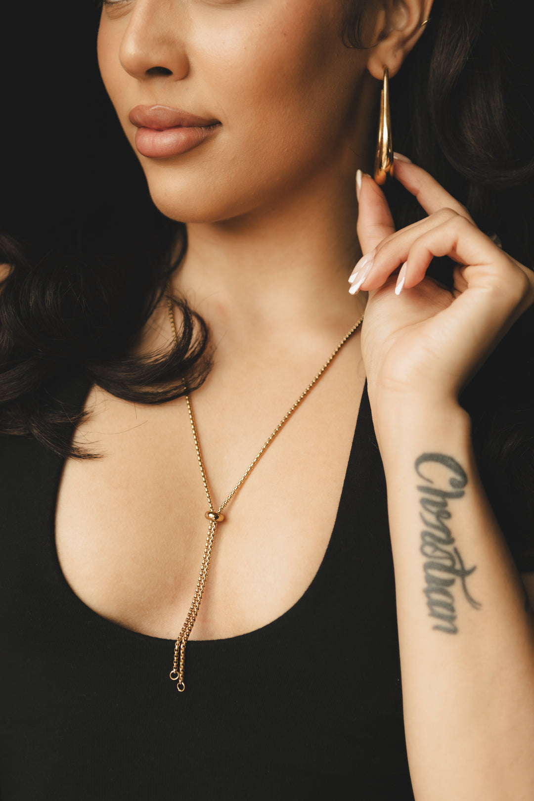 Sliding Bead Lariat Necklace