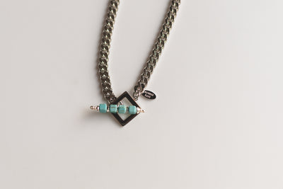 Silver Turquoise Choker Chain