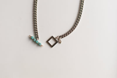 Silver Turquoise Choker Chain