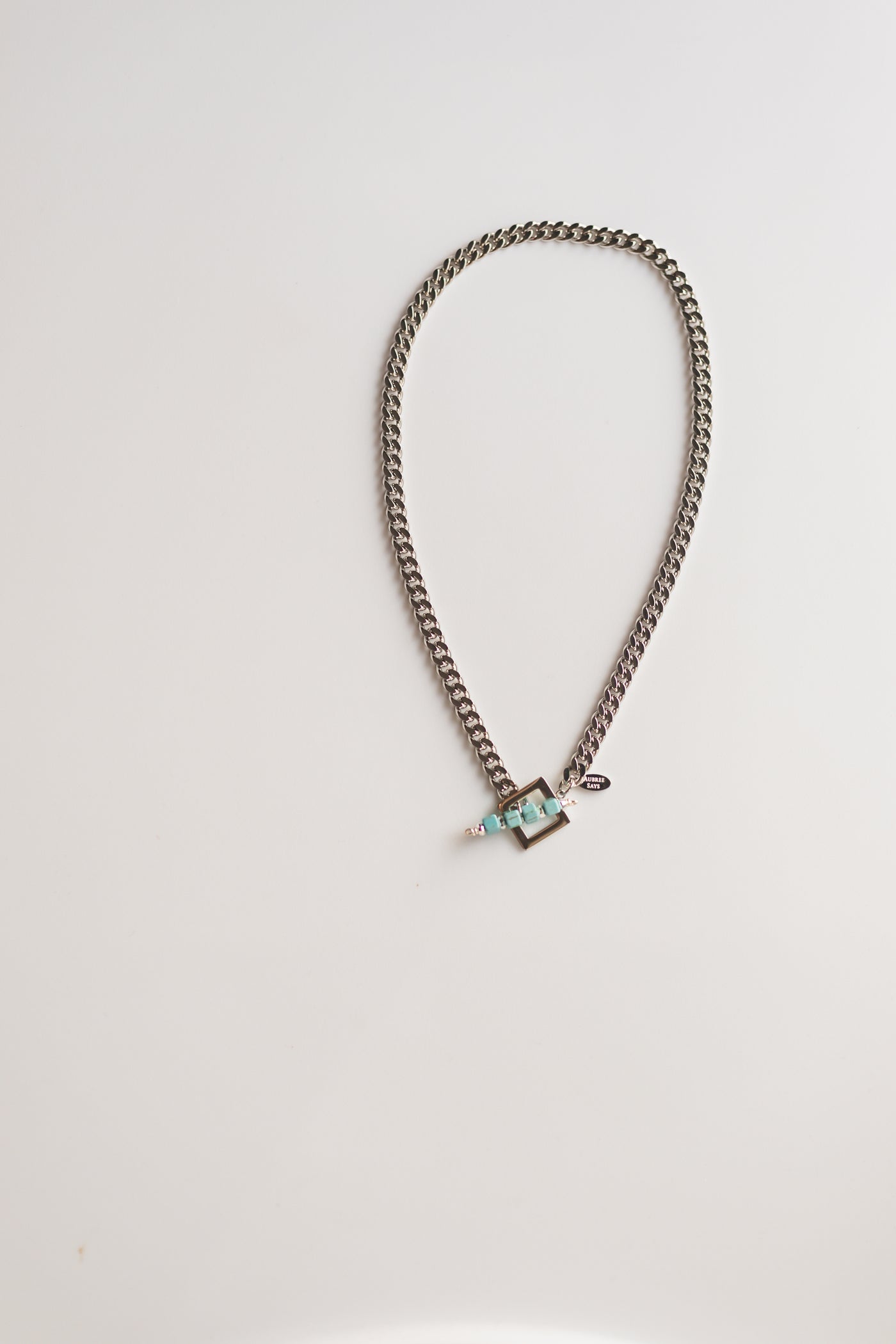 Silver Turquoise Choker Chain