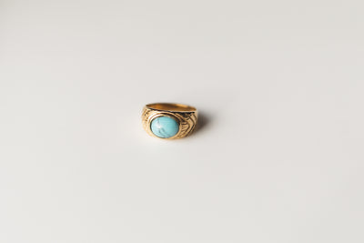 Turquoise Stone Gold Ring