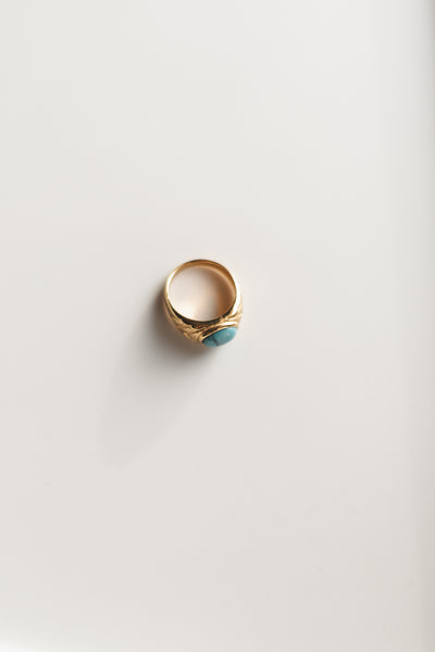 Turquoise Stone Gold Ring