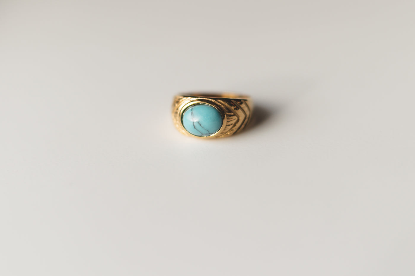 Turquoise Stone Gold Ring