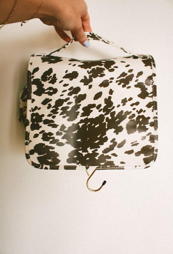 Cow Print Makeup and Toiletry Bag