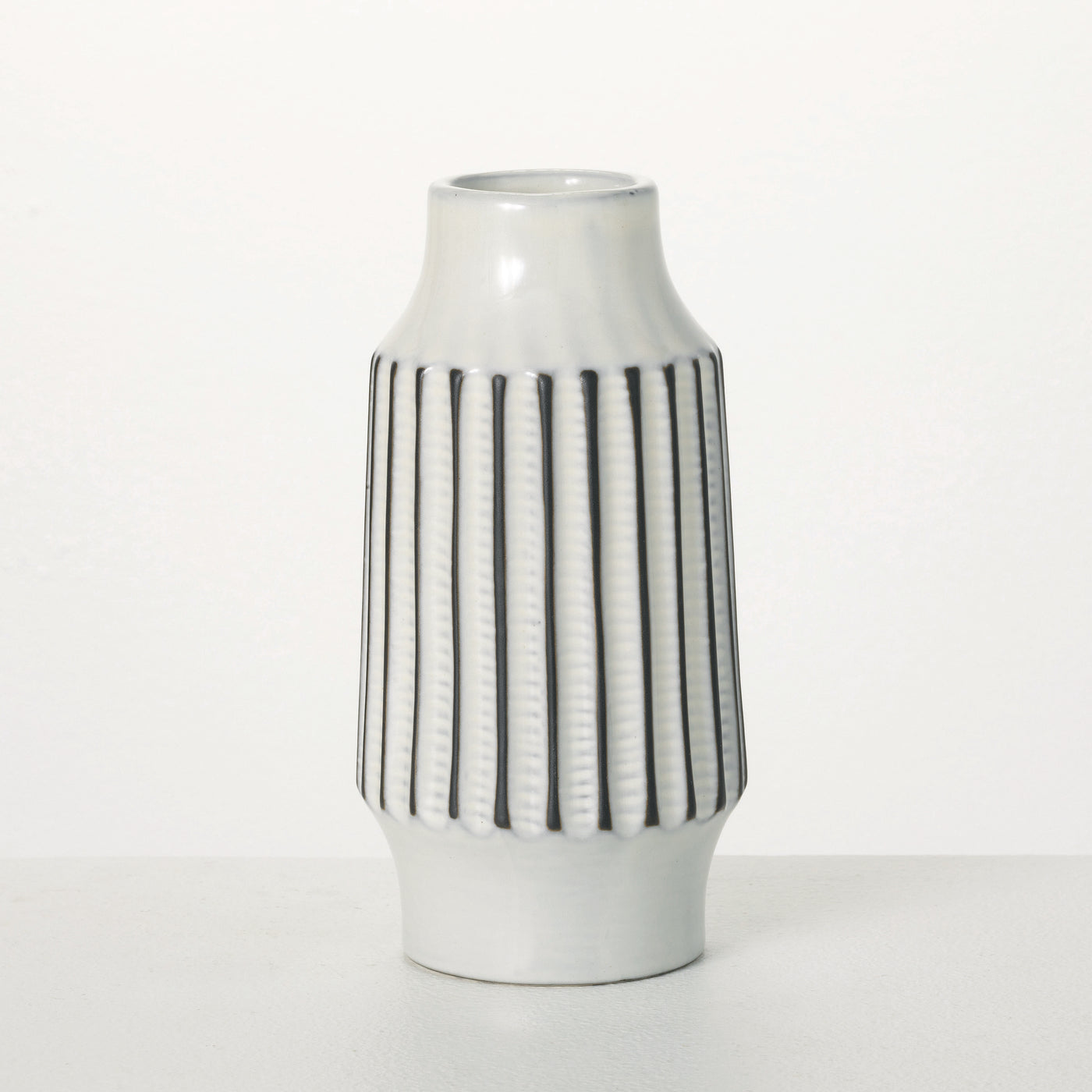 8" Textured Tall Modern Vase