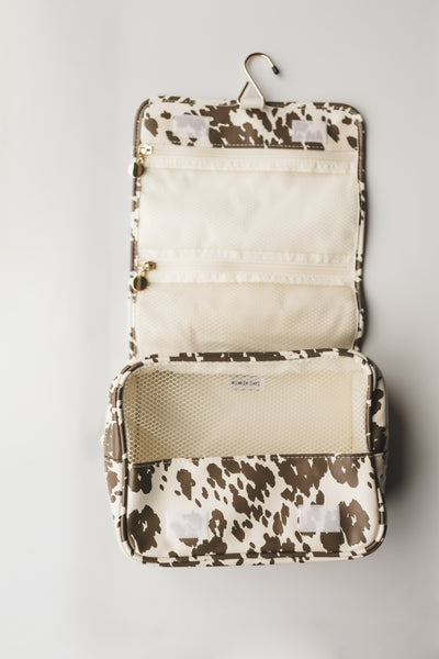 Cow Print Makeup and Toiletry Bag