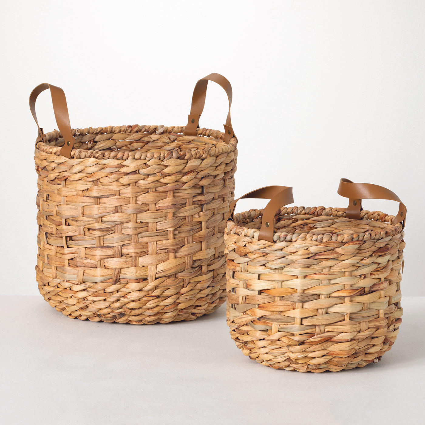 Handled Woven Wicker Basket